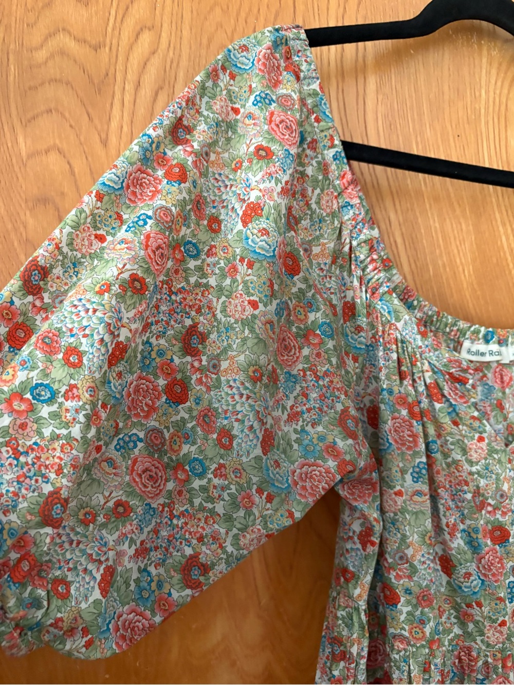 Roller Rabbit Floral Maxi Dress in Green and Coral XS - Picture 4 of 12